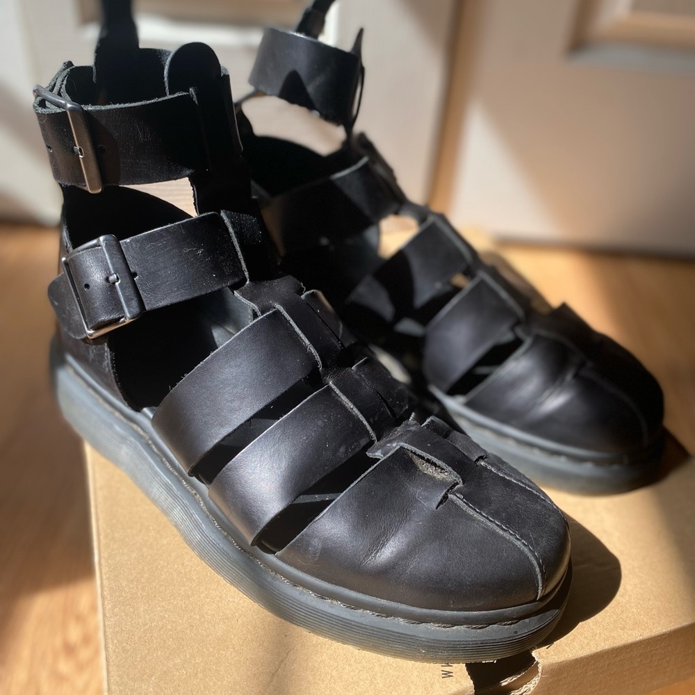 🆕 Dr. Marten Geraldo Gladiator Black Leather Sandals